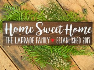 Home Sweet Home Sign, Family Name Signs, Custom Name Sign, Personalized Name Sign, Established Signs, Personalized Sign, Wedding Gifts