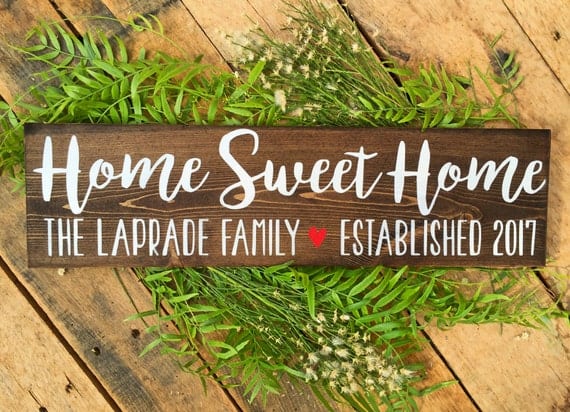 Home Sweet Home Sign, Family Name Signs, Custom Name Sign, Personalized Name Sign, Established Signs, Personalized Sign, Wedding Gifts