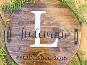 Personalized Wood Serving Tray