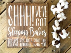 Baby Sleeping Sign, Baby Sleeping Door Sign, Naptime Door Sign, Naptime Sign, Do not Disturb Door Sign, Baby Shower, Doorbell Sign