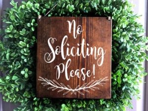 No Soliciting Sign, Do Not Disturb Sign, No Solicitation Sign, Door Sign, No Soliciting Door Sign, No Solicitors Sign, Wreath Sign