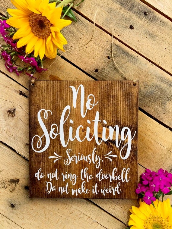 No Soliciting Sign, No Soliciting Door Sign, Do Not Disturb Sign, No Solicitation Sign, No Soliciting, No Strangers Sign, Do Not Disturb