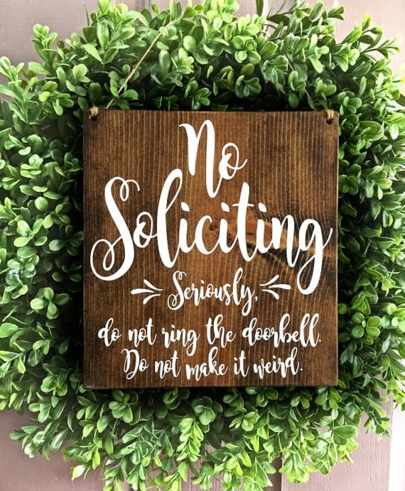 No Soliciting Sign, No Soliciting Door Sign, Do Not Disturb Sign, No Solicitation Sign, No Soliciting, No Strangers Sign, Do Not Disturb - Image 2