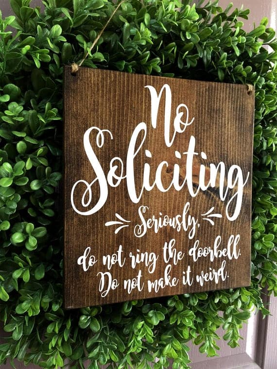 No Soliciting Sign, No Soliciting Door Sign, Do Not Disturb Sign, No Solicitation Sign, No Soliciting, No Strangers Sign, Do Not Disturb - Image 3