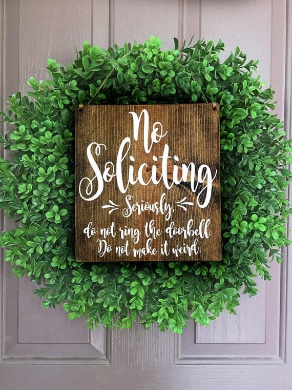 No Soliciting Sign, No Soliciting Door Sign, Do Not Disturb Sign, No Solicitation Sign, No Soliciting, No Strangers Sign, Do Not Disturb - Image 4