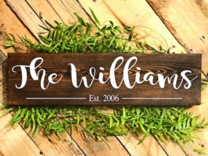 Family Name Established Sign, Last Name Sign, Custom Name Sign, Personalized Sign, Family Established Signs, Personalized Wedding Gifts
