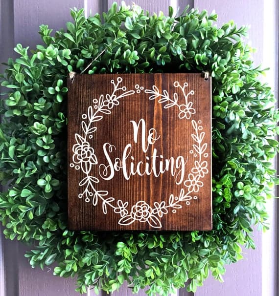 No Soliciting Sign, No Soliciting Door Sign, Do Not Disturb Sign, No Solicitation Sign, No Soliciting, No Strangers Sign, Do Not Disturb