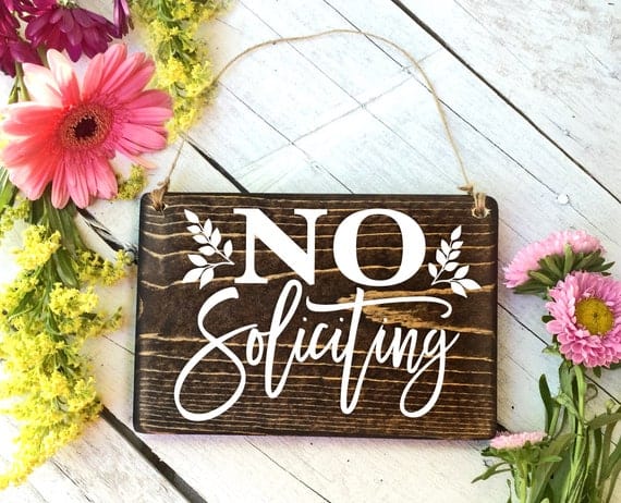 No Soliciting Sign, No Soliciting Door Sign, Do Not Disturb Sign, No Solicitation Sign, No Soliciting, No Strangers Sign, Do Not Disturb