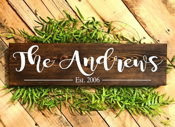 Family Name Established Sign, Last Name Sign, Custom Name Sign, Personalized Sign, Family Established Signs, Personalized Wedding Gifts - Image 2