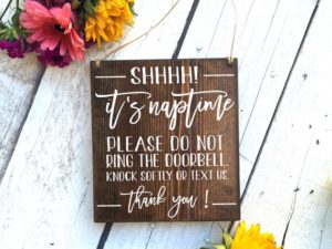 Baby Sleeping Sign, Baby Sleeping Door Sign, Naptime Door Sign, Naptime Sign, Do Not Disturb Door Sign, Baby Shower, Doorbell Sign