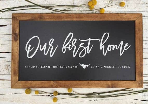 Our First Home Sign, Coordinates Sign, Real Estate Closing Gift, Latitude Longitude Sign, Housewarming Gift, Home Coordinates Sign,Home Sign - Image 3