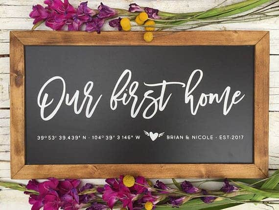 Our First Home Sign, Coordinates Sign, Real Estate Closing Gift, Latitude Longitude Sign, Housewarming Gift, Home Coordinates Sign,Home Sign - Image 5