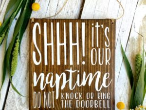 Baby Sleeping Sign, Baby Sleeping Door Sign, Naptime Door Sign, Naptime Sign, Do not Disturb Door Sign, Baby Shower, Doorbell Sign