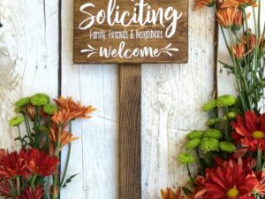 No Soliciting Sign with Stake 6x8, Do Not Disturb Sign, No Solicitation Sign, Welcome Sign, No Strangers Sign, Do Not Disturb