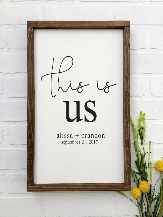 Family Name Established Sign, This is us sign, Farmhouse Sign, Last Name Sign, Custom Name Sign, Personalized Sign, Rustic Sign, Wedding