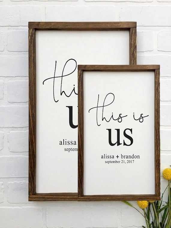 Family Name Established Sign, This is us sign, Farmhouse Sign, Last Name Sign, Custom Name Sign, Personalized Sign, Rustic Sign, Wedding - Image 2