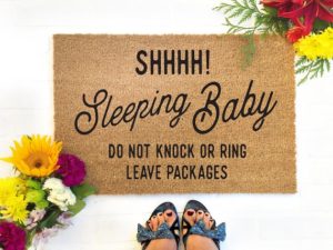 Sleeping Baby Doormat