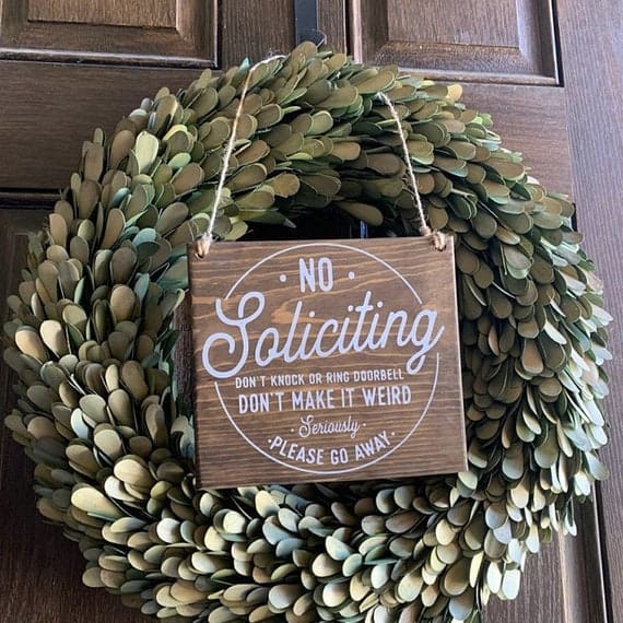 No Soliciting Sign, No Soliciting Door Sign, Do Not Disturb Sign, No Solicitation Sign, No Soliciting, No Strangers Sign, Do Not Disturb - Image 3