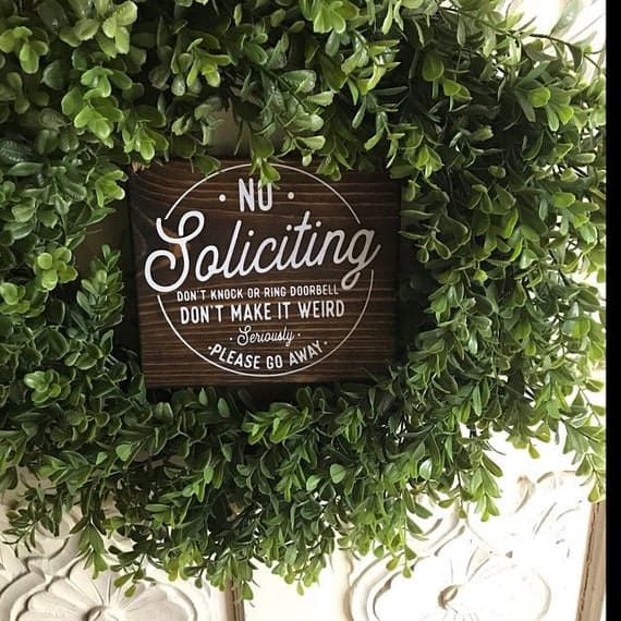 No Soliciting Sign, No Soliciting Door Sign, Do Not Disturb Sign, No Solicitation Sign, No Soliciting, No Strangers Sign, Do Not Disturb - Image 4