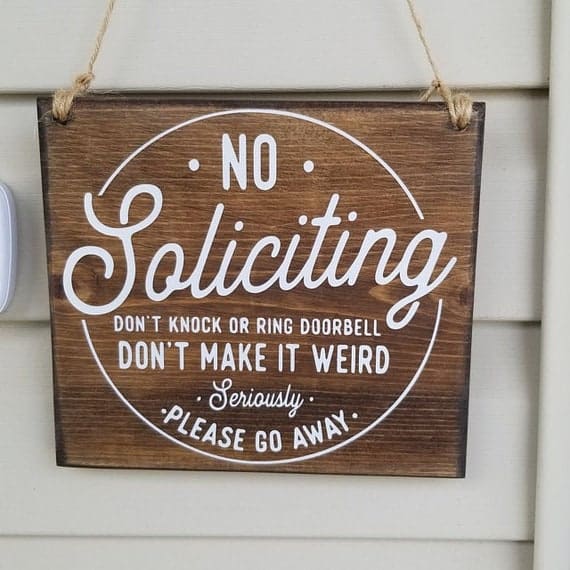 No Soliciting Sign, No Soliciting Door Sign, Do Not Disturb Sign, No Solicitation Sign, No Soliciting, No Strangers Sign, Do Not Disturb - Image 5