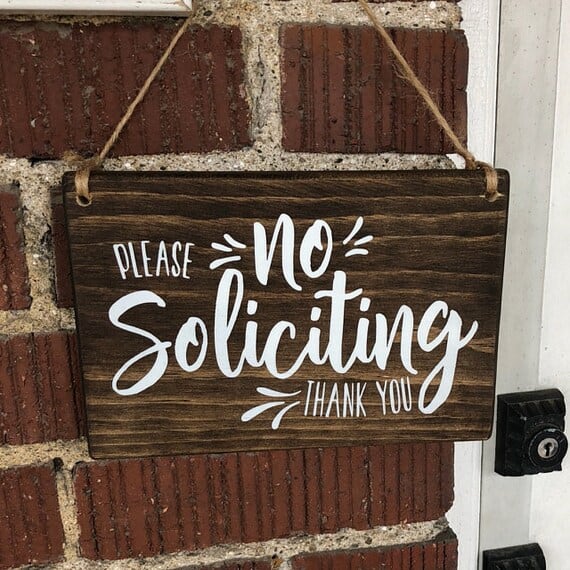 No Soliciting Sign, No Soliciting Door Sign, Do Not Disturb Sign, No Solicitation Sign, No Soliciting, No Strangers Sign, Do Not Disturb - Image 4
