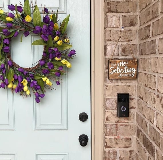 No Soliciting Sign, No Soliciting Door Sign, Do Not Disturb Sign, No Solicitation Sign, No Soliciting, No Strangers Sign, Do Not Disturb - Image 5