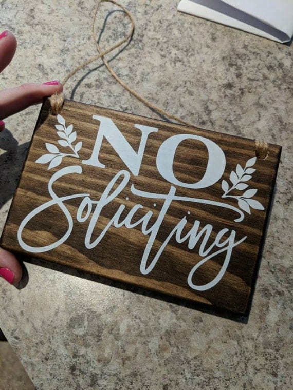 No Soliciting Sign, No Soliciting Door Sign, Do Not Disturb Sign, No Solicitation Sign, No Soliciting, No Strangers Sign, Do Not Disturb - Image 3