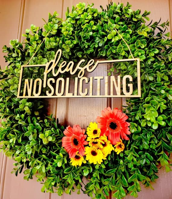 No Soliciting Sign, Door Hanger Sign, Do Not Disturb Sign, No Solicitation Sign, Funny No Soliciting Sign, No Strangers Sign, Do Not Disturb - Image 3