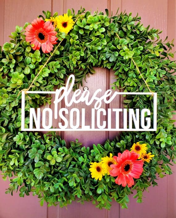 No Soliciting Sign, Door Hanger Sign, Do Not Disturb Sign, No Solicitation Sign, Funny No Soliciting Sign, No Strangers Sign, Do Not Disturb - Image 2