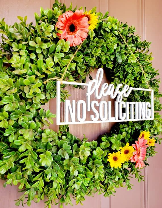 No Soliciting Sign, Door Hanger Sign, Do Not Disturb Sign, No Solicitation Sign, Funny No Soliciting Sign, No Strangers Sign, Do Not Disturb - Image 5