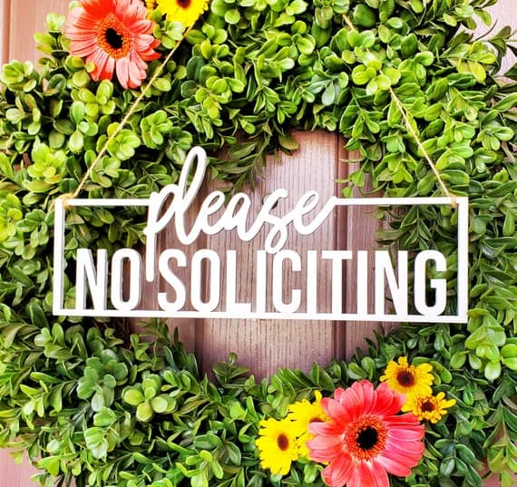 No Soliciting Sign, Door Hanger Sign, Do Not Disturb Sign, No Solicitation Sign, Funny No Soliciting Sign, No Strangers Sign, Do Not Disturb - Image 6