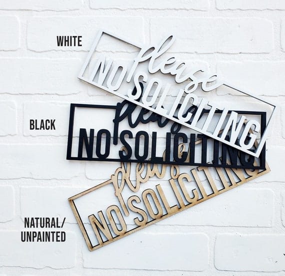 No Soliciting Sign, Door Hanger Sign, Do Not Disturb Sign, No Solicitation Sign, Funny No Soliciting Sign, No Strangers Sign, Do Not Disturb - Image 4