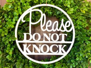 Do Not Knock Sign, No Soliciting Sign, Funny No Soliciting Sign, No Solicitation Sign, Door Hanger Sign, No Strangers Sign, Do Not Disturb