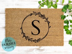 Personalized Monogram Wreath Doormat