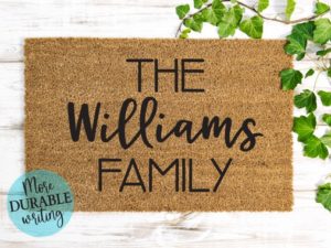 Personalized Doormat With Family Name
