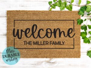 Welcome Doormat Personalized with Name