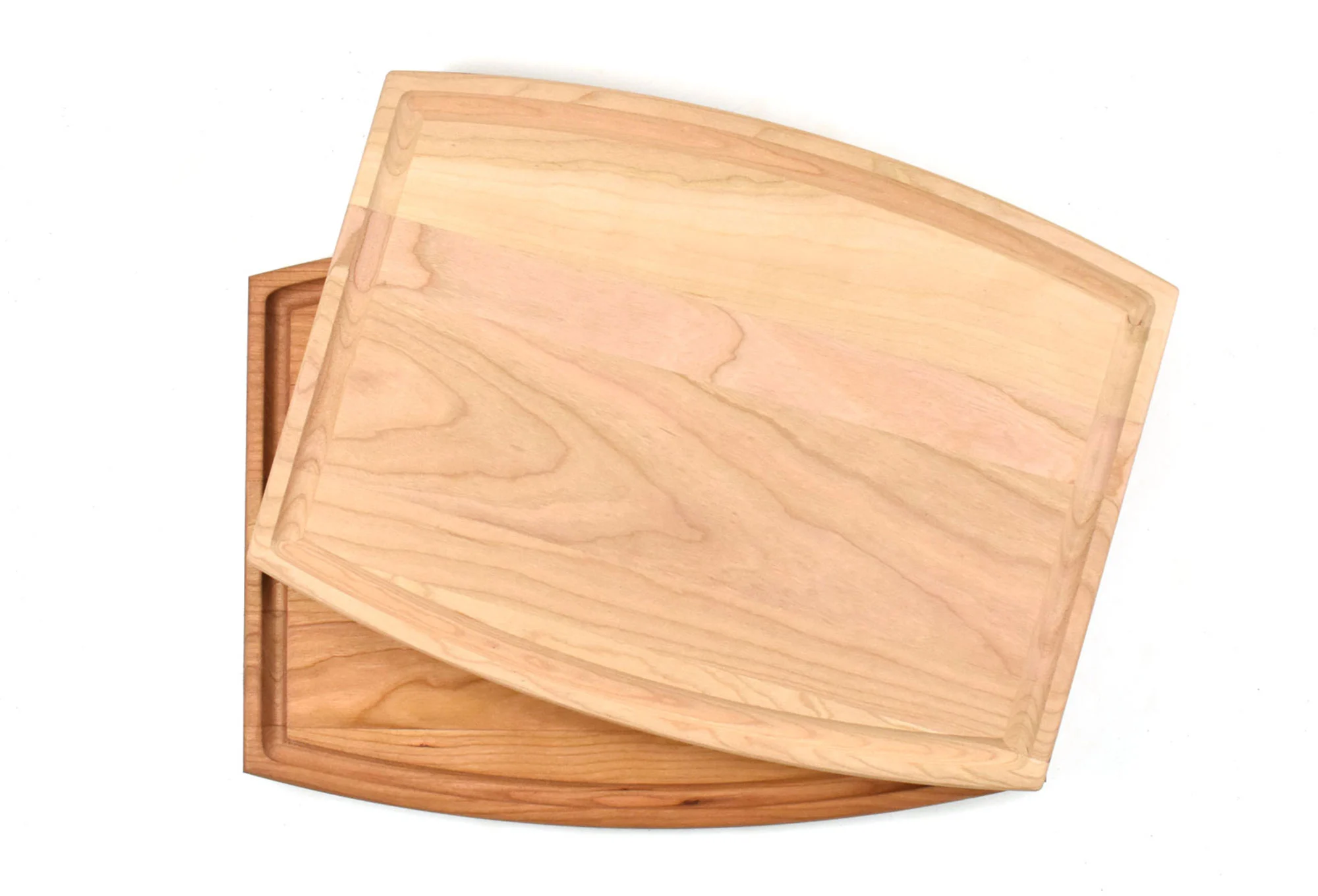 Arched Cherry Cutting Board With Juice Groove - Image 4