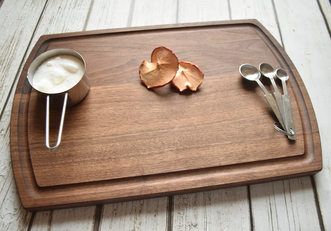 Arched Walnut Cutting Board With Juice Groove