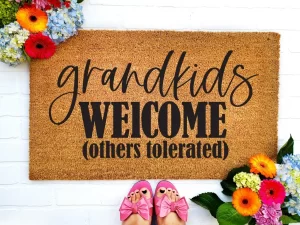 Grandkids Welcome Here Doormat