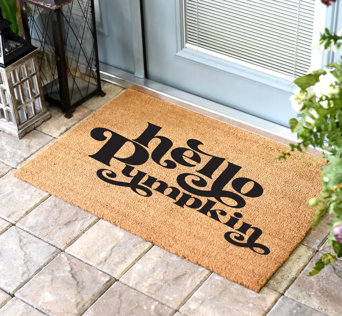 Hello Pumpkin Doormat 1
