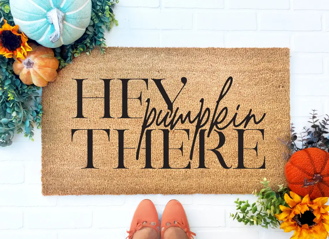 Hey Pumpkin Doormat