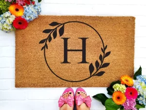 Monogram Wreath Doormat