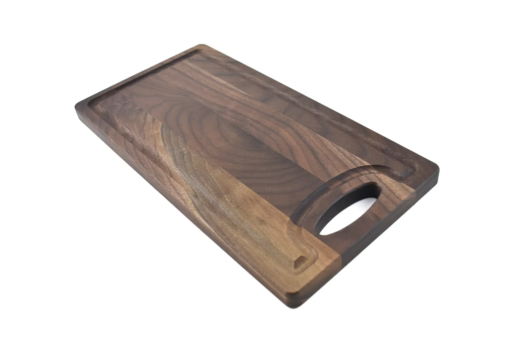 Walnut Cutting Board With Juice Groove and handle - Image 2