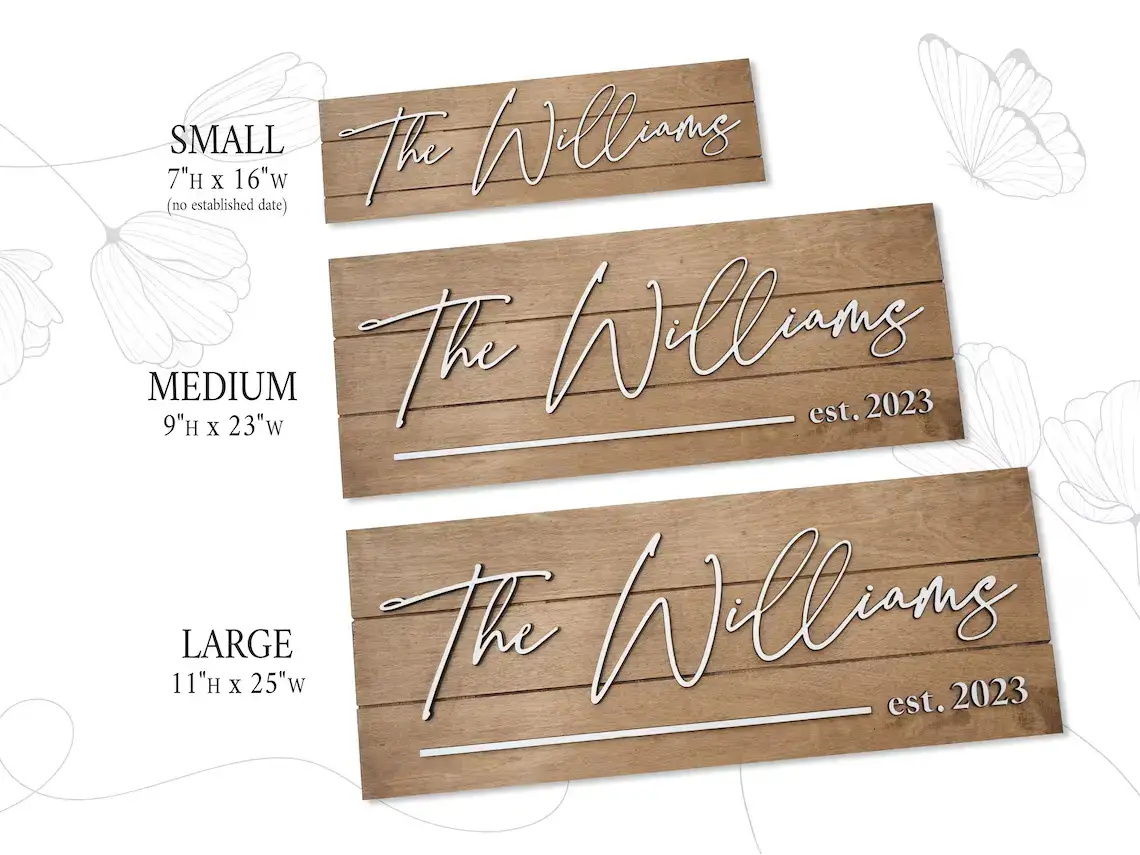 Personalized Family Last Name Sign, - Image 4